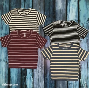 کراپ راه راه آستین دار