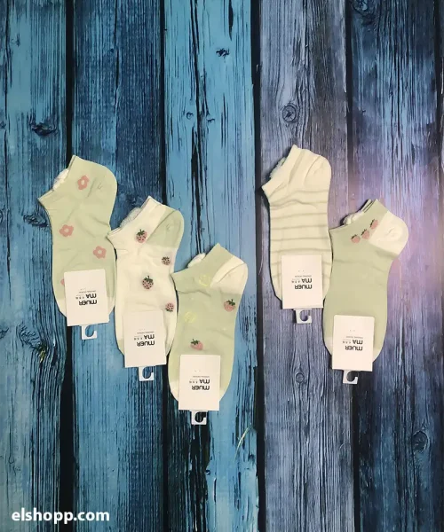 جوراب توت فرنگی رنگ سبز