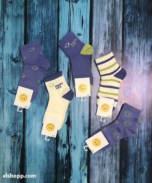 جوراب نیم ساق لبخند رنگ بنفش